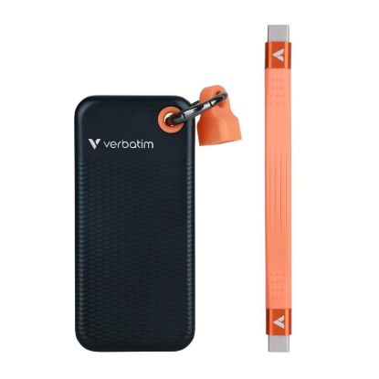 Obrázek VERBATIM Externí SSD Pocket SSD 2 TB, USB- C 3.1, černá/ oranžová