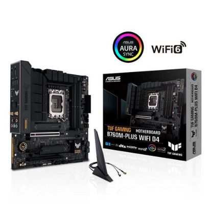 Obrázek ASUS MB Sc LGA1700 TUF GAMING B760M- PLUS WIFI D4, Intel B760, 4xDDR4, 1xDP, 1xHDMI, WI- FI, mATX