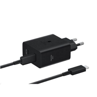 Obrázek Samsung Dual USB- C 50 W Cestovní nabíječka + USB- C Datový Kabel Black