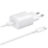 Obrázek Samsung síťová nabíječka EP- TA800EWE + kabel EP- DA705BWE USB- C, 25 W, bílá, (bulk)