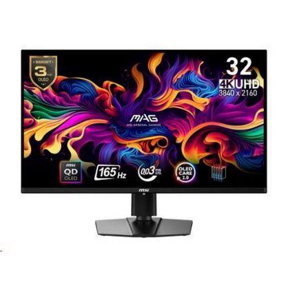 Obrázek MSI LCD MAG 321UP QD- OLED, 31.5", 3840 x 2160, QD- OLED, 0, 03 ms, VESA 100 x 100, Black