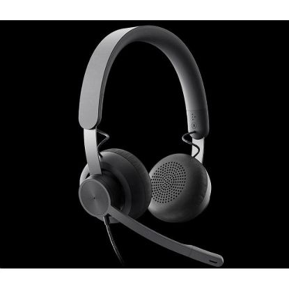 Obrázek Logitech sluchátka s mikrofonem Zone Wired Teams Headset Graphite - EMEA