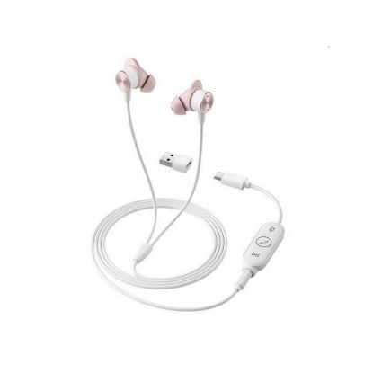 Obrázek Logitech sluchátka Zone wired Earbuds, drátové, růžová