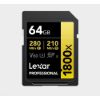 Obrázek Lexar SDXC Pro 1800x U3 UHS- II R280/ W210 (V60) 64 GB