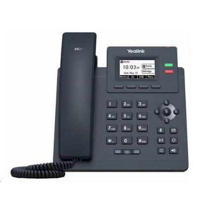 Obrázek Yealink SIP- T31 IP telefon, 2, 3" 132 x 64 grafický, 2x RJ45 10/ 100, 2x SIP, s adaptérem