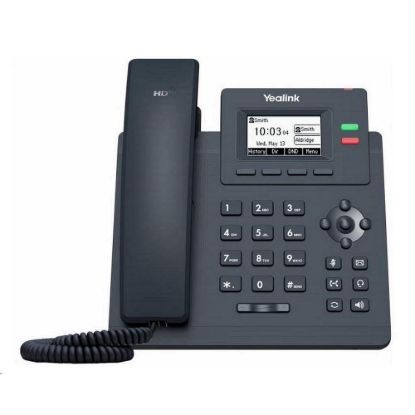 Obrázek Yealink SIP- T31G IP telefon, 2, 3" 132 x 64 grafický, 2x RJ45 10/ 100/ 1000, PoE, 2x SIP, s adaptérem