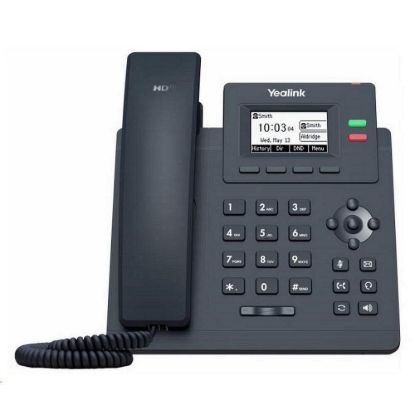 Obrázek Yealink SIP- T31P IP telefon, 2, 3" 132 x 64 grafický, 2x RJ45 10/ 100, PoE, 2x SIP, s adaptérem
