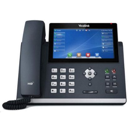 Obrázek Yealink SIP- T48U IP telefon, 7" 800 x 480 barevný dotykový, 2x RJ45 10/ 100/ 1000, PoE, 16x SIP, 1x USB, bez adaptéru