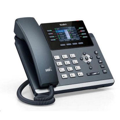 Obrázek Yealink SIP- T44 W SIP telefon, grafický 3, 7" displej, 2 x RJ45 10/ 100/ 1000 Mbps, WiFi, PoE, bez adaptéru