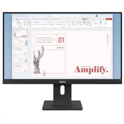 Obrázek LENOVO LCD E24- 40 - 23.8", IPS, 16: 9, 1920 x 1080, 100 Hz, 250cd/ m2, 1300: 1, 4 ms(GtG), VGA, DP, HDMI, Repro, Pivot