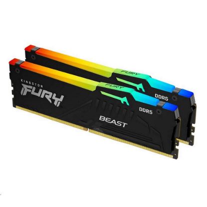 Obrázek KINGSTON DIMM DDR5 16 GB (Kit of 2) 6000MT/ s CL36 FURY Beast RGB EXPO