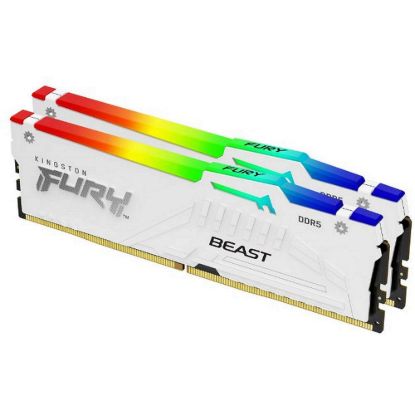 Obrázek KINGSTON DIMM DDR5 32 GB (Kit of 2) 5600MT/ s CL40 FURY Beast Bílá RGB XMP