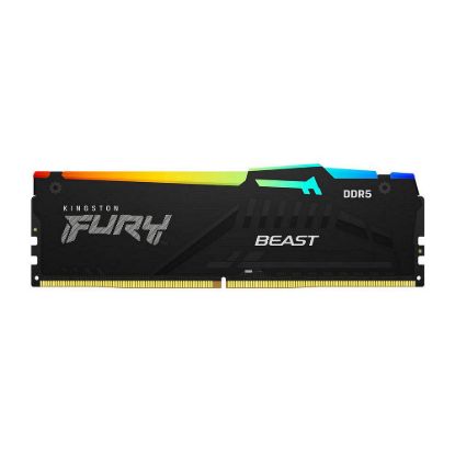 Obrázek KINGSTON DIMM DDR5 16 GB 6400MT/ s CL32 Non- ECC FURY Beast RGB EXPO, Černá