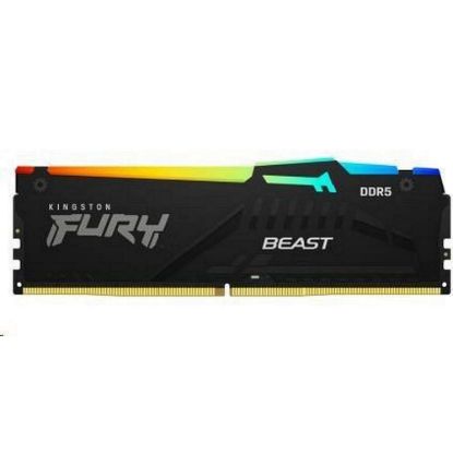 Obrázek KINGSTON DIMM DDR5 16 GB 6000MT/ s CL36 FURY Beast RGB Černá EXPO