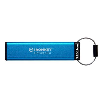 Obrázek Kingston Flash Disk IronKey 128 GB USB- C IronKey Keypad 200C, FIPS 140- 3 Lvl 3 (Pending) AES- 256