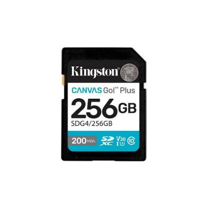 Obrázek Kingston SDXC karta 256 GB Canvas Go! Plus, R: 200/ W: 160MB/ s, Class 10, UHS- I, U3, V30