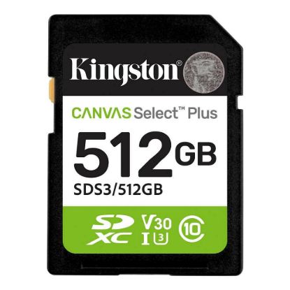 Obrázek Kingston SDXC karta 512 GB Canvas Select Plus, U1, V10, A1