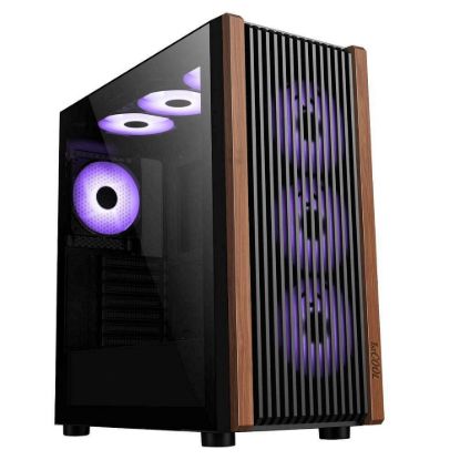 Obrázek 1stCOOL skříň G6 Noble, Mid Tower, ATX, AU, Průhledná Bočnice, 4x 120mm ARGB Fan, Černá