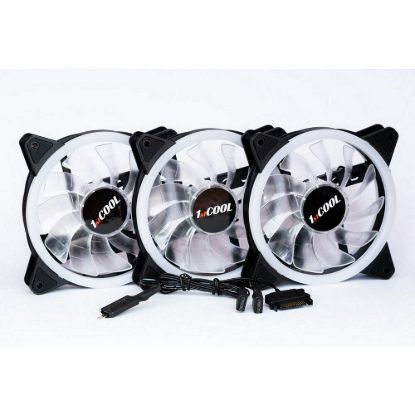Obrázek 1stCOOL Fan KIT AURA EVO 1 ARGB, 3x Dual Ring ventilátor + ARGB Nano řadič