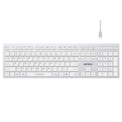 Obrázek A4tech FBX50C, bezdrátová kancelářská klávesnice, bílá