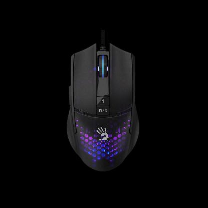 Obrázek A4tech BLOODY L65 Max Honeycomb, podsvícená herní myš, 12000 DP I, černá, USB