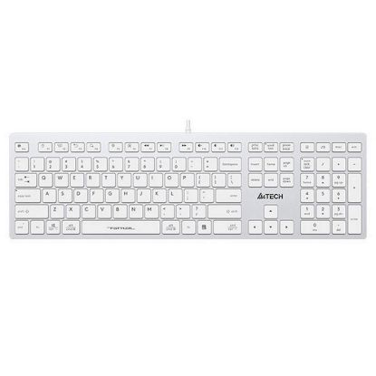Obrázek A4tech Klávesnice FX50, kancelářská klávesnice, membránová, bezdrátová, CZ/ SK, Bílá