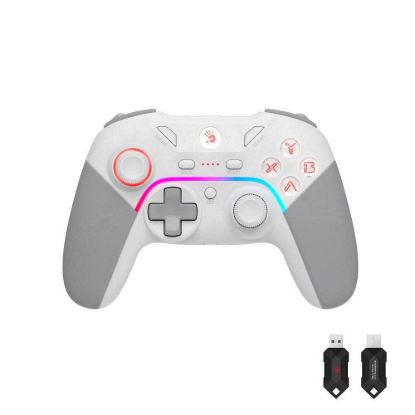 Obrázek A4tech Bloody GPW70, gamepad, RGB, Dual mode 2, 4G+USB, bílá