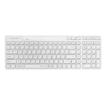 Obrázek A4tech FStyler FBK27C AS, bezdrátová Dual mode Bluetooth+2, 4G klávesnice, CZ, bílá