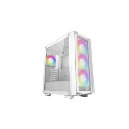 Obrázek DEEPCOOL Case CC560 MESH V2 WH, ATX, ARGB, Průhledná bočnice, 4 x 120mm Fan, bílá