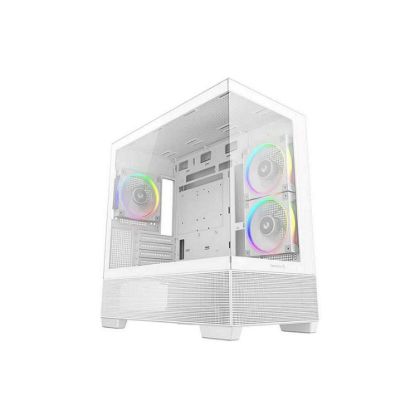Obrázek DEEPCOOL Case CG380 3F WH, mATX, ARGB, Průhledná bočnice, 3 x 120mm Fan, bílá