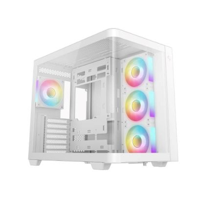 Obrázek DEEPCOOL Case CG530U 4F WH, ATX, Průhledná bočnice, 4 x 120mm ARGB Fan, bílá