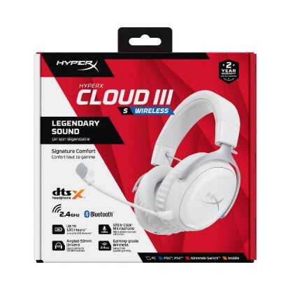Obrázek HyperX Cloud III S Wireless White Gaming Headset WHT