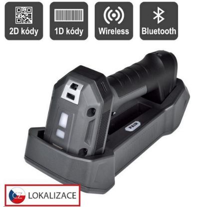 Obrázek Virtuos CCD 2D průmyslová bezdrátová čtečka HW- 857, USB, tmavě šedá