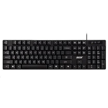 Obrázek ACER drátová klávesnice AKW100, USB 2.0, 5 mil. úhozů, voděodolná, Black