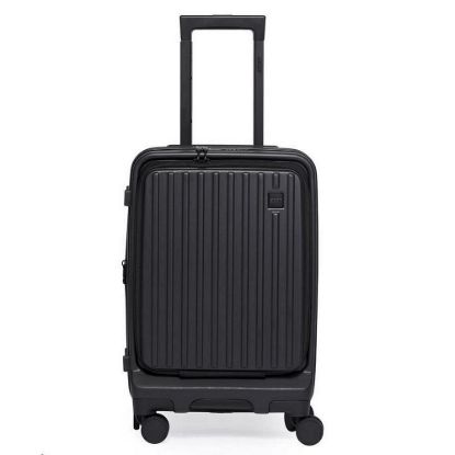 Obrázek ACER Barcelona luggage 20", černý, pevný cestovní kufr, materiál: 100% recyklovaný PET, TSA kombinační zámek