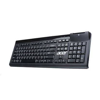 Obrázek ACER Wired Smart Card reader Keyboard, drátová, USB2.0, čtečka chytrých karet, Black, Membrane Switch, CZ/ SK layout