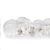 Obrázek Solight sada LED vánočních koulí s hvězdami, vel. 8cm, 6ks, 30LED, časovač, tester, 3xAA