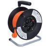 Obrázek Solight prodlužovací přívod na bubnu, 4 zásuvky, 25m, oranžový kabel, 3x 1, 5mm2