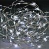 Obrázek Solight vánoční řetěz stříbrný, 100x mini LED, 10m, 3 x AA, studené světlo