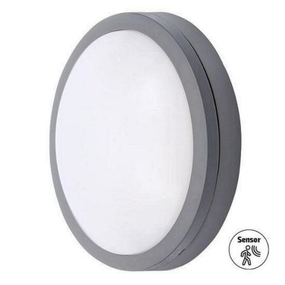 Obrázek Solight LED venkovní osvětlení se senzorem Siena, šedé, 20 W, 1500lm, 4000K, IP54, 23cm