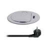Obrázek Solight 1z + USB- C 20 W PD vestavná zásuvka, 2m, stříbrná