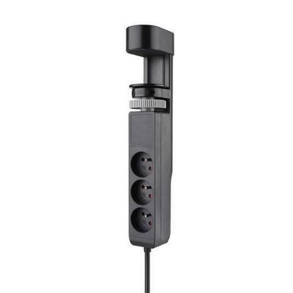 Obrázek Solight 3z + USB A+C přenosné stolní zásuvky, 2m, černá, USB rychlonabíječka 20 W PD