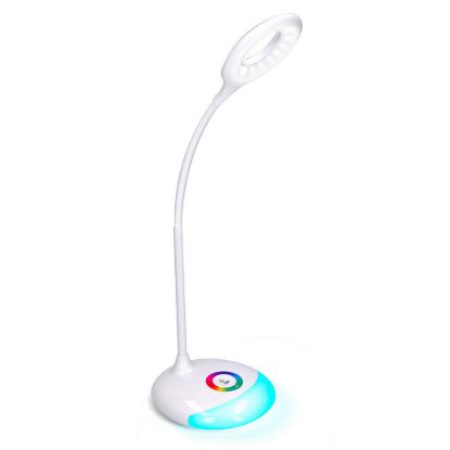 Obrázek Solight LED stolní lampička nabíjecí, 5 W, RGB podsvícení, stmívatelná, USB napájení