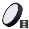 Obrázek Solight LED mini panel CCT, přisazený, 24 W, 1800lm, 3000K, 4000K, 6000K, kulatý, černá barva