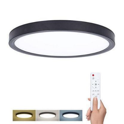 Obrázek Solight LED osvětlení s dálkovým ovladačem Estela Black, 60 W, 4500lm, 50cm, změna chromatičnosti, stmívatelné