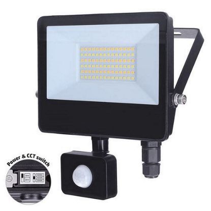 Obrázek Solight LED reflektor se senzorem TOP, 30 W, max. 3900lm, 3CCT, volitený výkon 100/ 66%, IP65, rychlospojka