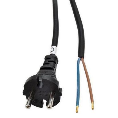 Obrázek Solight flexo šňůra, 2x 1, 5mm2, gumová, černá, 5m