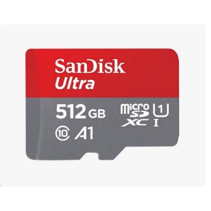 Obrázek SanDisk MicroSDXC karta 512 GB Ultra (150 MB/ s, A1 Class 10 UHS- I) + adaptér