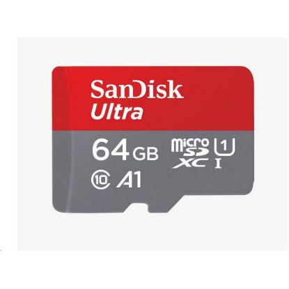 Obrázek SanDisk MicroSDXC karta 64 GB Ultra (140 MB/ s, A1 Class 10 UHS- I) + adaptér