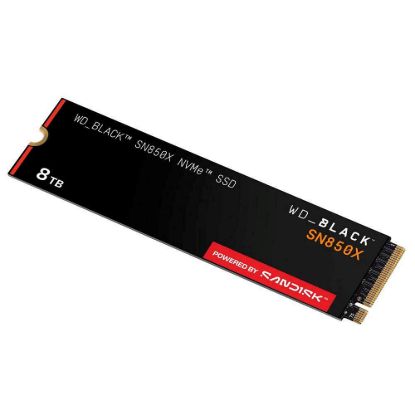 Obrázek WD BLACK SSD NVMe 8 TB PCIe SN850X Powered by SanDisk, Gen4, (R: 7200, W: 6600MB/ s)